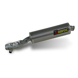 Terminale di scarico Akrapovic SPLIT-ON Ovale Titanio Omologato BMW R 1200 GS / ADVENTURE (04/09)