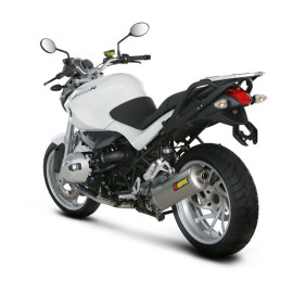 Terminale di scarico Akrapovic SPLIT-ON Ovale Titanio Omologato con DB-Killer BMW R 1200 R (2011/2014)
