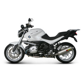 Terminale di scarico Akrapovic SPLIT-ON Ovale Titanio Omologato con DB-Killer BMW R 1200 R (2011/2014)