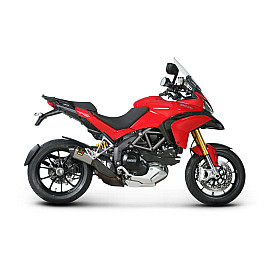 Terminale di scarico Akrapovic SPLIT-ON Esagonale full Titanio con DB-Killer e protezione in Carbonio Omologato DUCATI MULTISTRADA 1200 / S / ABS (2010/2012)