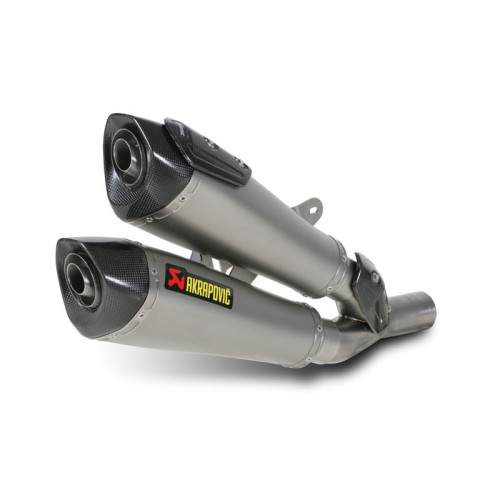 Doppio Terminale di scarico Akrapovic SPLIT-ON Esagonale Full Tianio Fondello Carbonio e DB-Killer Omologato DUCATI DIAVEL 1200 (2011/2013)