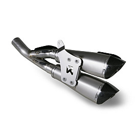 Doppio Terminale di scarico Akrapovic SPLIT-ON Esagonale Full Tianio Fondello Carbonio e DB-Killer Omologato DUCATI DIAVEL 1200 (2011/2013)