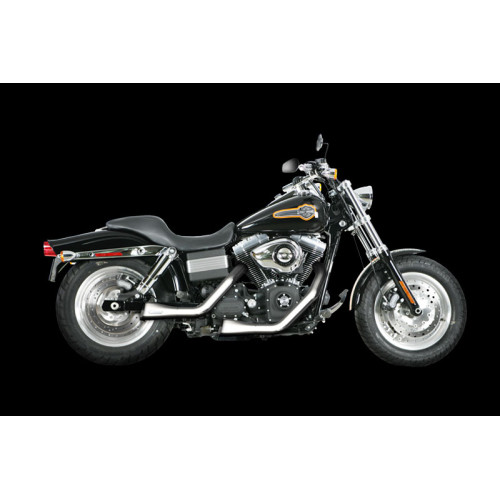 Scarico Completo Akrapovic OPEN-LINE RACING con Doppio Terminale NON Omologato Cromato per HARLEY DAVIDSON DYNA