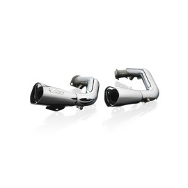 Scarico Completo Akrapovic OPEN-LINE RACING con Doppio Terminale NON Omologato Cromato per HARLEY DAVIDSON DYNA