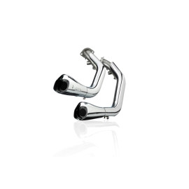 Scarico Completo Akrapovic OPEN-LINE RACING con Doppio Terminale NON Omologato Cromato per HARLEY DAVIDSON DYNA
