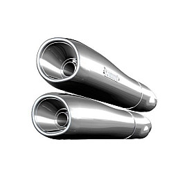 Coppia Terminali di Scarico Akrapovic SPLIT-ON S-HDDYSO1-HC Omologati Cromati per HARLEY DAVIDSON DYNA