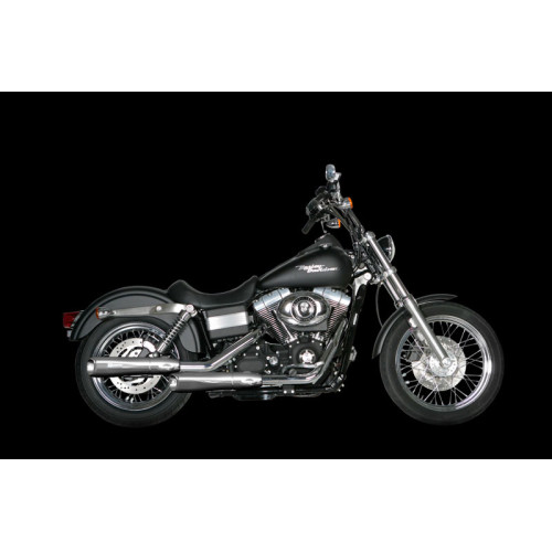 Coppia Terminali di Scarico Akrapovic SPLIT-ON S-HDDYSO2-HC Omologati Cromati per HARLEY DAVIDSON DYNA
