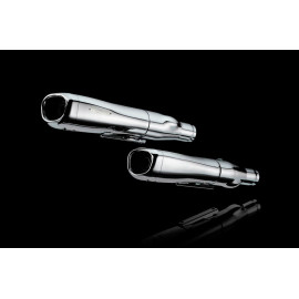 Coppia Terminali di Scarico Akrapovic SPLIT-ON Omologati Cromati per HARLEY DAVIDSON SOFTAIL FLSTF
