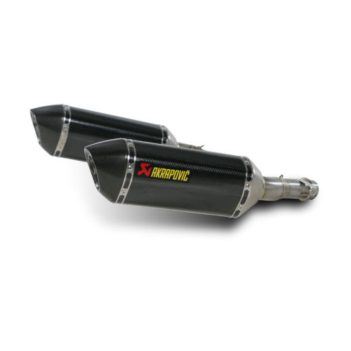 Coppia terminali di scarico Akrapovic SPLIT-ON Esagonali in Titanio/Carbonio DB-Killer Omologati KAWASAKI Z 1000 / Z 1000 ABS / Z 1000 SX (2010/2013)