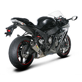 Terminale di scarico Akrapovic SPLIT-ON Esagonale in Titanio Omologato e DB-Killer KAWASAKI ZX-10 R 1000 NINJA (2011-2012>)