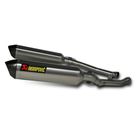 Coppia terminali di scarico Akrapovic SPLIT-ON Esagonali Titanio / Carbonio con DB-KILLER NON Omologati KAWASAKI ZZR 1400 / ABS (2008/2011)
