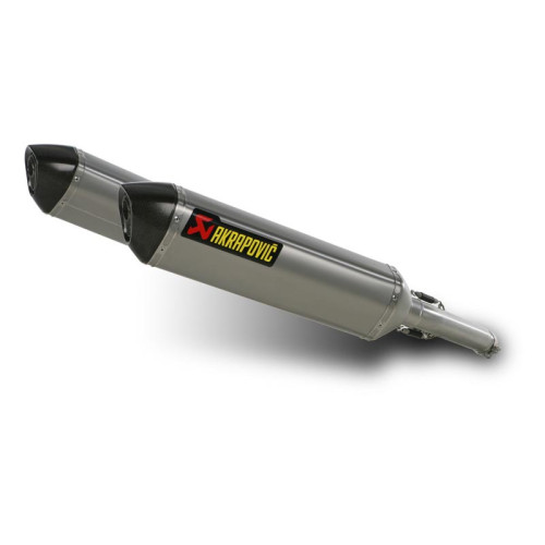 Coppia terminali di scarico Akrapovic SPLIT-ON Esagonali Titanio / Carbonio con DB-Killer Omologati SUZUKI GSX-R 1300 HAYABUSA (2008/2017)
