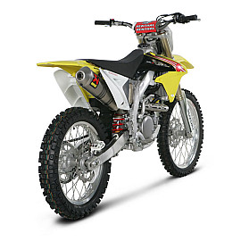 Terminale di scarico Akrapovic SPLIT-ON Ovale full Titanio con DB-Killer NON Omologato SUZUKI RM-Z 450 (2008/2013)