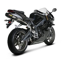 Terminale di scarico Akrapovic Linea Slip on (TITANIO) Esagonale Full Titanio con DB-Killer Omologato TRIUMPH DAYTONA 675 / R (2006/2012)