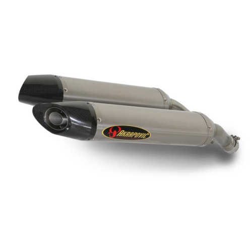 Doppio Terminale di scarico Akrapovic SPLIT-ON Ovale Tianio / Carbonio con DB-Killer Omologato YAMAHA YZF R1 1000 (04/06)