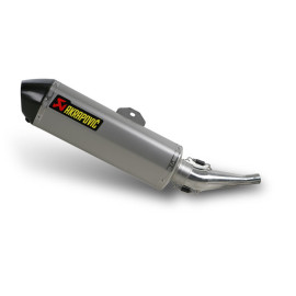 Terminale di scarico Akrapovic linea SLIP-ON Esagonale con corpo in Titanio e fodero esterno in Titanio, fondello in Carbonio per YAMAHA X-CITY 125 / X-MAX 125 ABS (2011/2014) - MBK SKYCRUISER 125 ABS (2011)