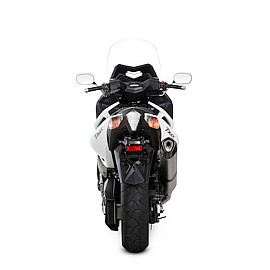 Scarico Completo Akrapovic RACING Esagonale in Acciaio Inox NON omologato fodero titanio fondello carbonio per YAMAHA T-MAX 500 /T-MAX 530 (08/14)