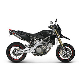 Coppia terminali di scarico Akrapovic SPLIT-ON Esagonali Titanio Omologati APRILIA DORSODURO 750 / ABS / FACTORY (2008-2015)