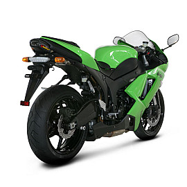 Terminale di scarico Akrapovic SPLIT-ON Esagonale Titanio Omologato KAWASAKI ZX-6 R (07/08)