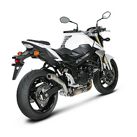 Terminale di scarico Akrapovic SPLIT-ON MEGAPHONE in Titanio con DB-Killer NON Omologato SUZUKI GSR 750 (2011>) - GSX-S 750 (2015)