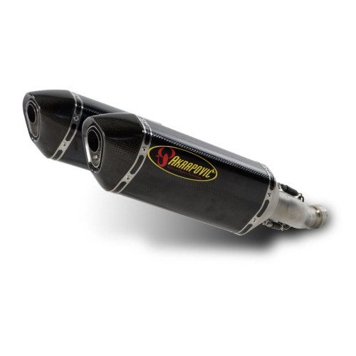 Coppia terminali di scarico Akrapovic SPLIT-ON Esagonali in Titanio Omologati SUZUKI GSX R 1000 (07/08)