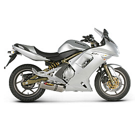 Terminale di scarico Akrapovic SPLIT-ON SP Ovale Inox / Titanio Omologato KAWASAKI ER-6 N/F (2006/2008)