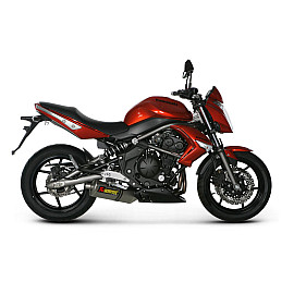 Terminale di scarico Akrapovic SPLIT-ON SP Ovale Inox / Titanio con DB-Killer Omologato KAWASAKI ER-6 N / F / ABS (2009/2011)
