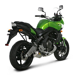 Terminale di scarico Akrapovic SPLIT-ON SP Ovale Inox / Titanio con DB-Killer Omologato KAWASAKI KLE 650 VERSYS (2007/2014)