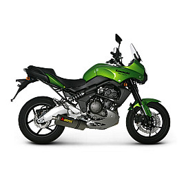 Terminale di scarico Akrapovic SPLIT-ON SP Ovale Inox / Titanio con DB-Killer Omologato KAWASAKI KLE 650 VERSYS (2007/2014)