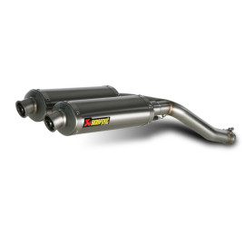 Coppia terminali di scarico Akrapovic SPLIT-ON SP Ovali Inox / Titanio Omologato YAMAHA FZ6 / FAZER 600 N / S / S2 / ABS (2004/2010)