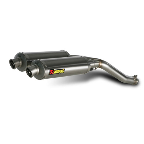 Coppia terminali di scarico Akrapovic SPLIT-ON SP Ovali Inox / Titanio Omologato YAMAHA FZ6 / FAZER 600 N / S / S2 / ABS (2004/2010)