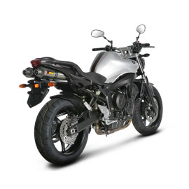 Coppia terminali di scarico Akrapovic SPLIT-ON SP Ovali Inox / Titanio Omologato YAMAHA FZ6 / FAZER 600 N / S / S2 / ABS (2004/2010)