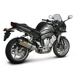 Terminale di scarico Akrapovic SPLIT-ON Esagonale Titanio / Carbonio con DB-Killer Omologato YAMAHA FZ8 / FAZER 8 (2010-2014>)