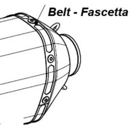 Fascetta di Ricambio in Titanio Forata per scarico Akrapovic misura mm 386 X 16