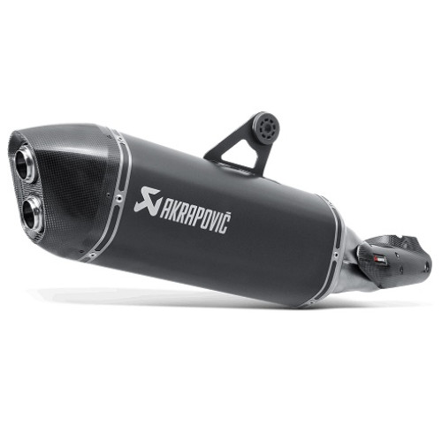 SILENZIATORE OMOLOGATO AKRAPOVIC Slip-on (BLACK) PER BMW R1200GS (2013-2014) / ADVENTURE (2014)