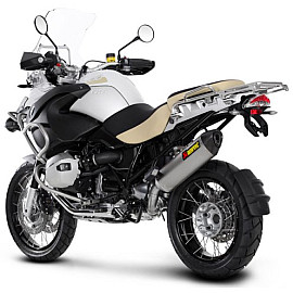 Scarico Terminale Akrapovic silenziatore Esagonale Omologato Full Titanio/ Fondello in Carbonio per BMW R 1200 GS/Adventure (10-12)