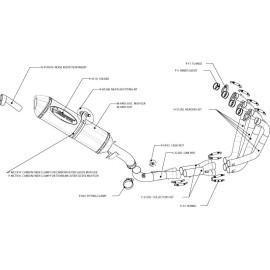 Scarico Completo Akrapovic EVOLUTION Racing Line (Carbon)  e DB-Killer NON Omologato SUZUKI GSF 1250 BANDIT (2007/2015) GSF 650 BANDIT (07/15)