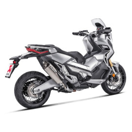 Terminale di scarico AKRAPOVIC Slip-On Line (Titanium) omologato Euro 4 fodero in titanio fondello in carbonio per HONDA X-ADV (2017>)