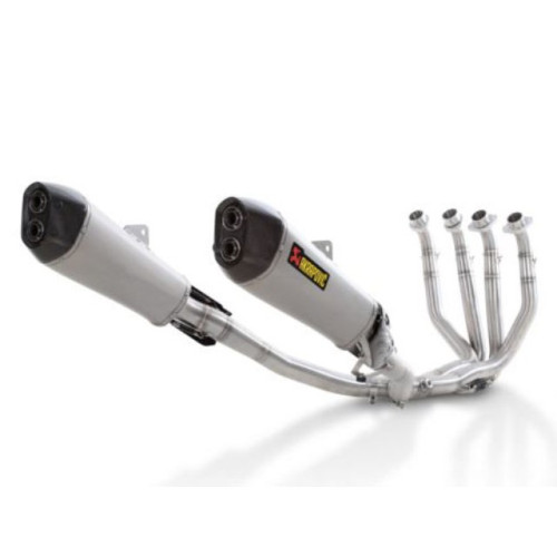 Scarico Completo Akrapovic RACING TITANIUM con silenziatori Esagonali Full Titanio/ Fondello in Carbonio Omologato KAWASAKI  ZZR-1400 (2012-2018)
