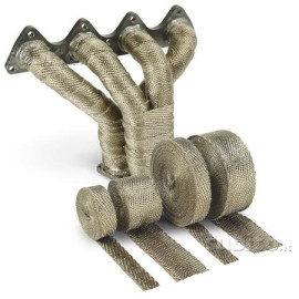 BENDA FASCIA IN FIBRA DI VETRO TITANIO SCARICHI MARMITTE Altezza 50mm Spessore 2.5 mm Lunghezza 15m