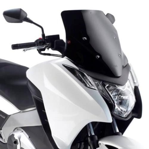 Parabrezza basso e sportivo nero lucido 47 x 43 cm (H x L) per HONDA INTEGRA 700 (2012-2014) / INTEGRA 750 (2014-2018)