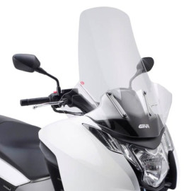 Parabrezza specifico trasparente con paramani 72 x 69 cm (H x L) per HONDA INTEGRA 700 (2012-2014) / INTEGRA 750 (2014-2018)