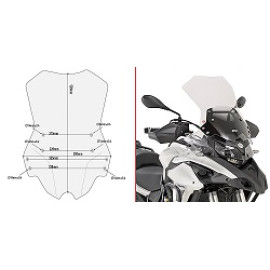 Cupolino specifico trasparente 52 x 38 cm per BENELLI TRK 502 X (2020-2021)