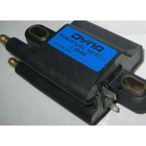 Bobina accensione DYNA MINI SERIES (nera) scintilla singola DOPPIA USCITA - interasse fissaggio da 75mm a 90mm -