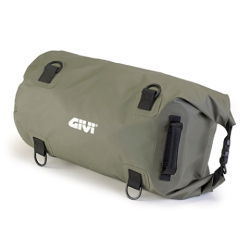 Borsa rullo impermeabile da sella o portapacchi 30 lt, colore kaki green