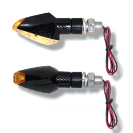 COPPIA di FRECCE A LED OMOLOGATE TUNING STYLE CARBON LOOK