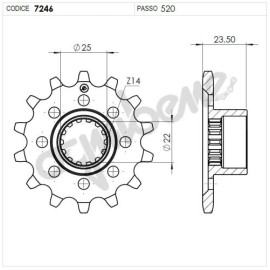 KIT GP  PASSO 520 CATENA ERV7 per MV AGUSTA F3 675 (17-19 ) (RC 18-19)