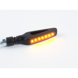 INDIACTORI DI DIREZIONE A LED OMOLOGATI LIGHTECH - COPPIA FRECCE LED IN ABS CON LUCE SEQUENZIALE - lunghezza 95mm -
