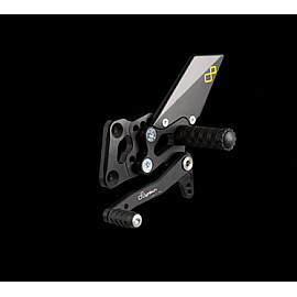 Pedane regolabili con poggiapiede snodato Lightech KAWASAKI NINJA 250R (2008/2015) - NINJA 300R (2013-2015) (CAMBIO NORMALE)