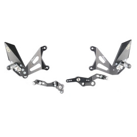 Comandi Pedane Arretrate Regolabili LIGHTECH con Poggiapiede Snodato MV AGUSTA B3 675 (2012/2015) - B3 800 (2013-2015)